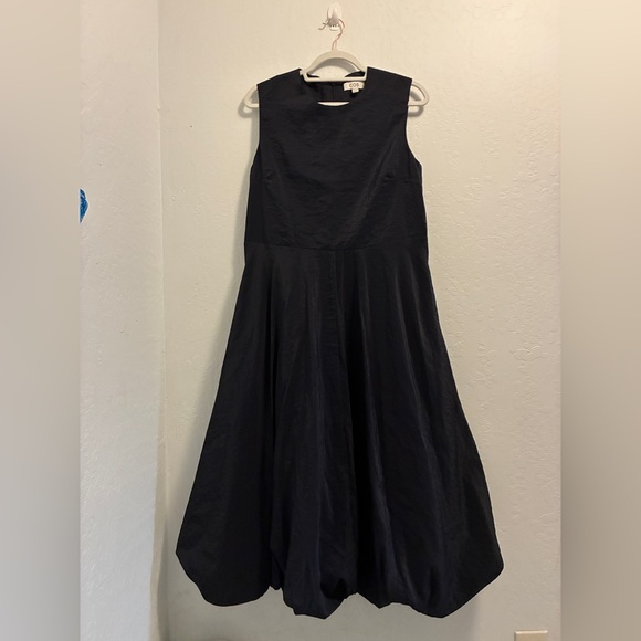 COS Sleeveless Bubble-Hem Midi Dress Navy - Picture 5 of 11